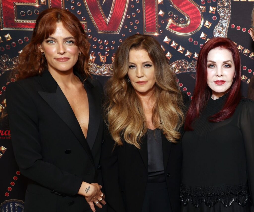 Lisa Marie Presley with her daughter Riley Keough and mother Priscilla Presley.