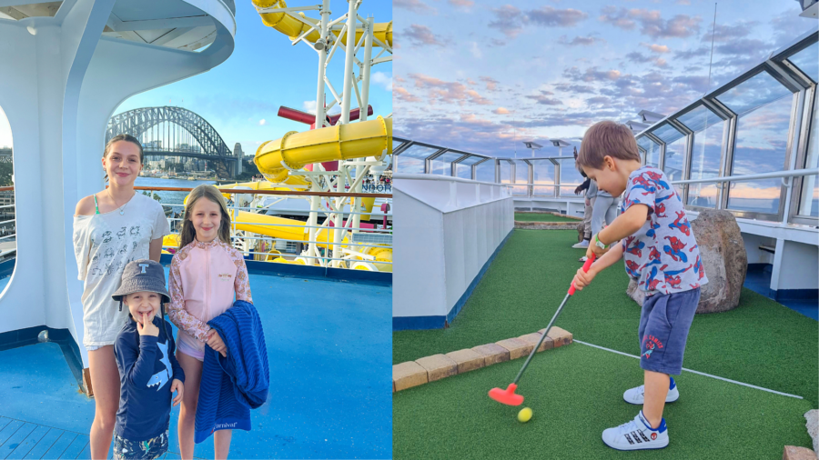 kids on board a cruise ship