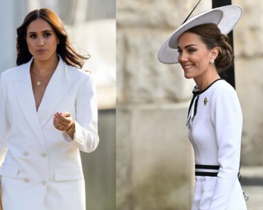 Meghan Markle and Kate Middleton wear white