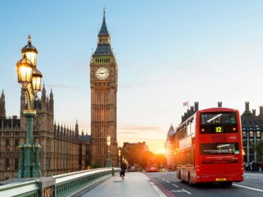 London Big Ben and red bus