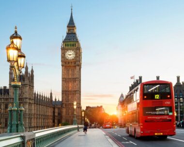 London Big Ben and red bus