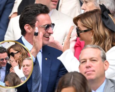 Hugh Jackman and Kate Beckinsdale flirty at Wimbledon.