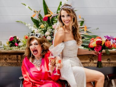 Maria Vanuti and daughter Bianca at the family wedding.