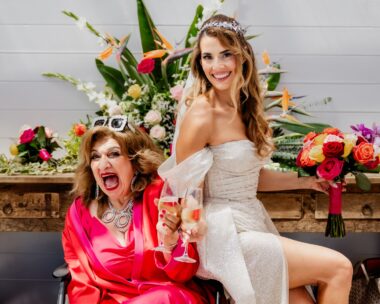 Maria Vanuti and daughter Bianca at the family wedding.