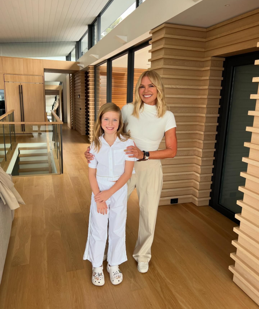 Sonia Kruger with her daughter. 