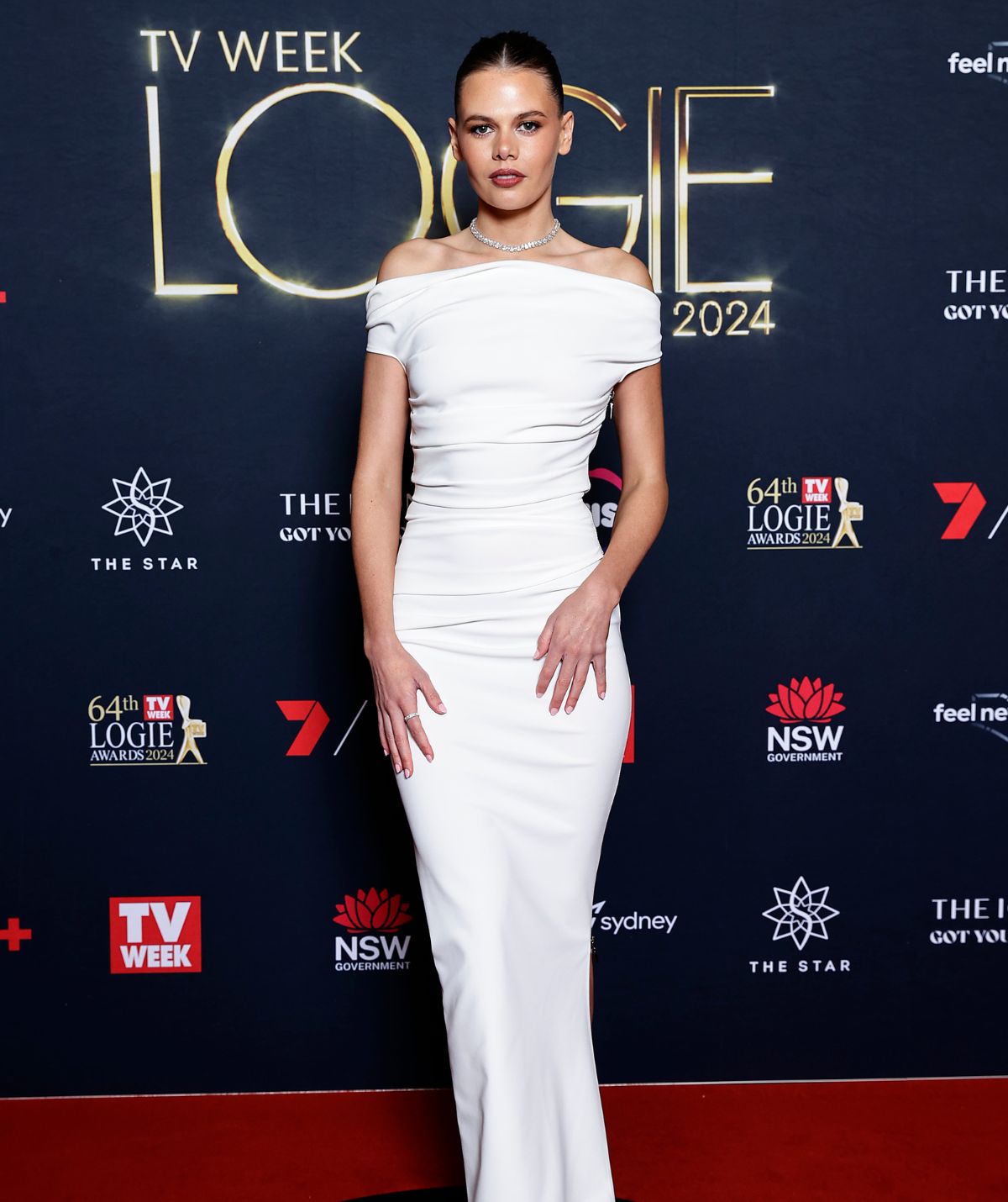 Lucia Hawley logies 2024 red carpet