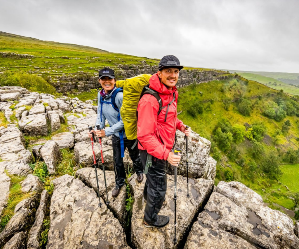 Lois and Ed hiking