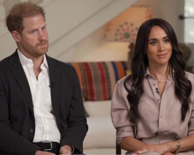 Prince Harry and Meghan Markle appear on an interview about their new The Parents' Project, they look nice, Harry in a suit and Meghan in a collared top