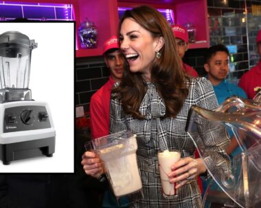 Princess Kate laughs making smoothies in a Vitamix