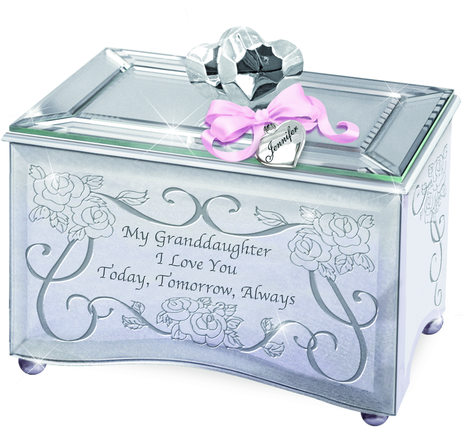 Bradford Exchange Granddaughter, I Love You Today, Tomorrow & Always Personalised Music Box