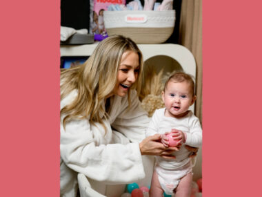 The Bachelor Australia star Anna Heinrich and her baby daughter Ruby.