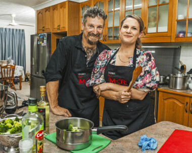 Siblings Danny and Sonia are standing in their kitchen as they prepare for their instant restaurant.