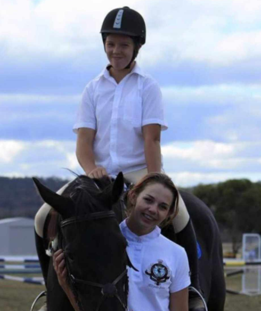  Abbey aboard Murphie - Emily's horse, Emily