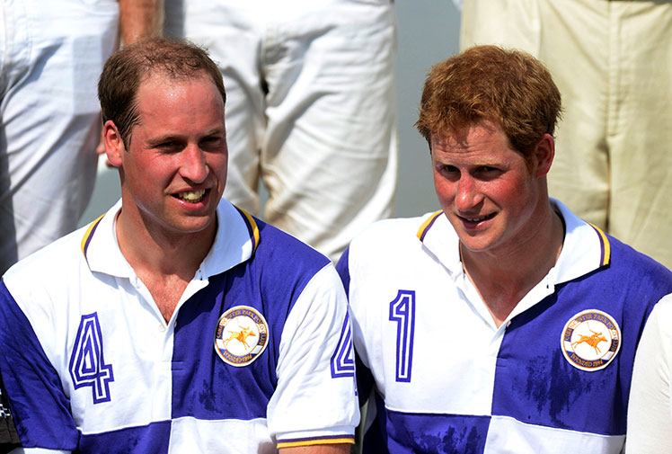 William plays polo while Kate waits with mum