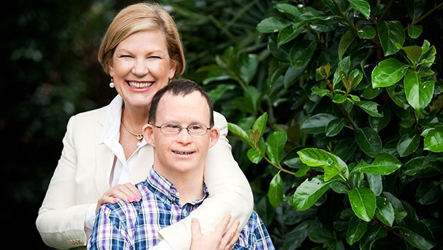 Ann Sherry and her son Nicholas. 