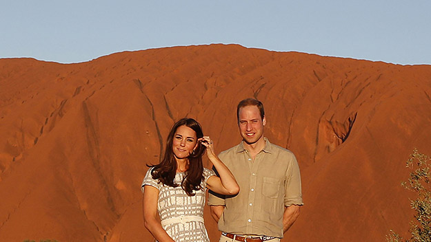 Prince William and Kate Middleton Uluru rock