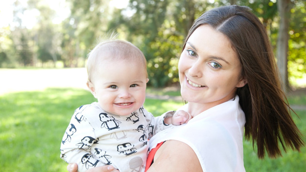 Michelle and her son, Lennox.