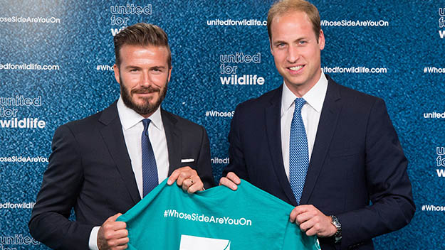 Prince William and David Beckham 