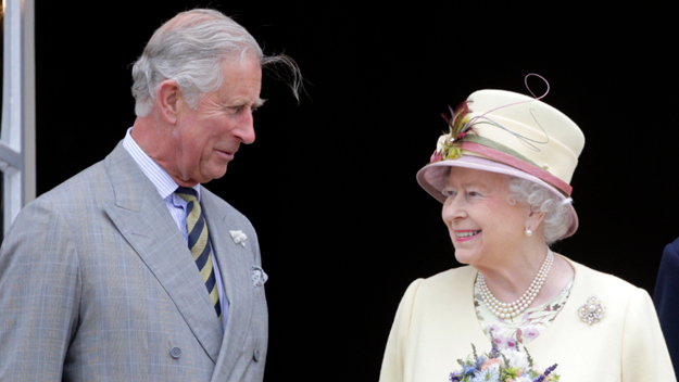 Prince Charles and the Queen Elizabeth