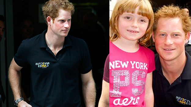 Prince Harry selfie with child 