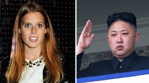 Princess Beatrice and Kim Jong-un.