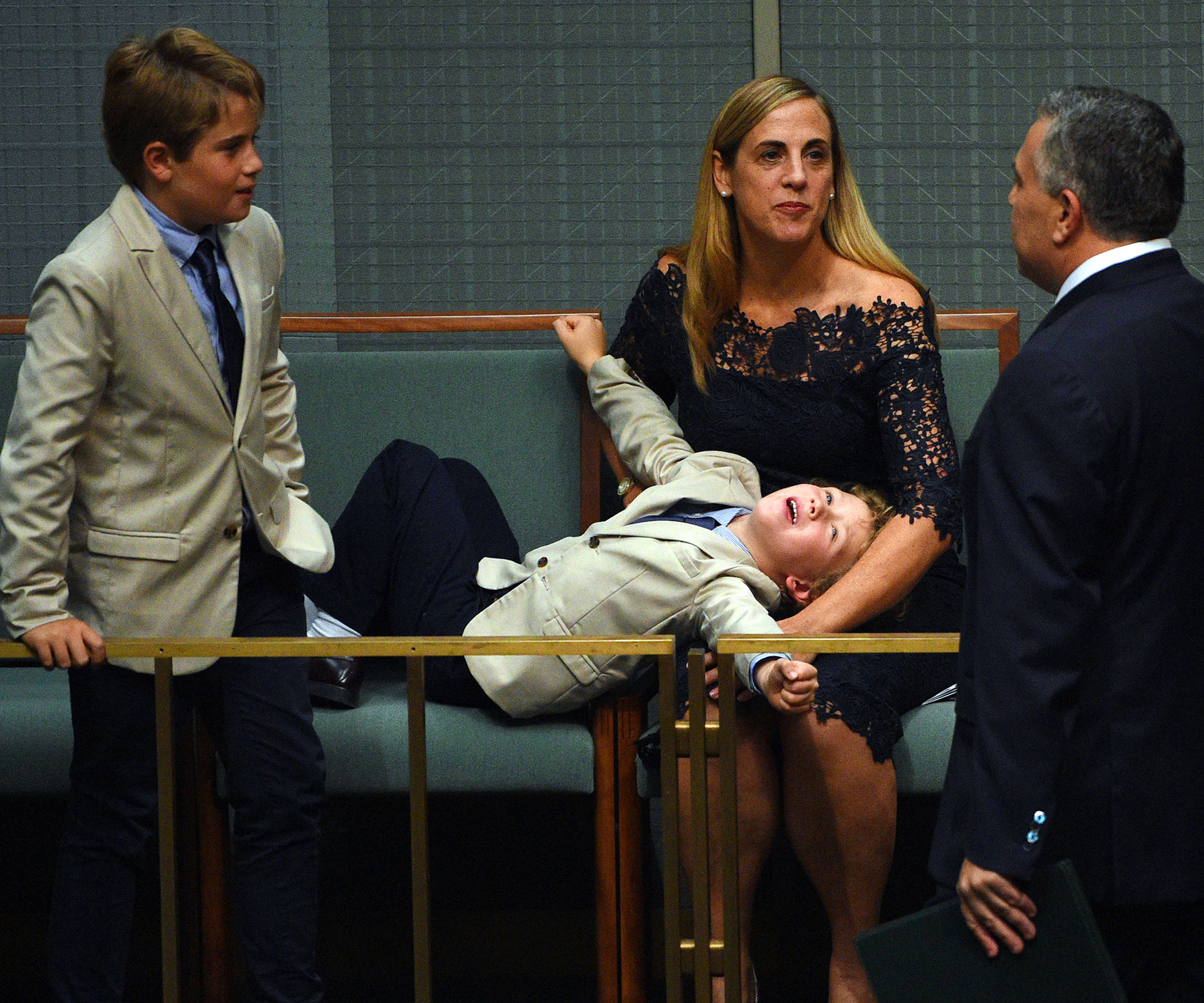 Joe Hockey’s kids steal spotlight on Budget night