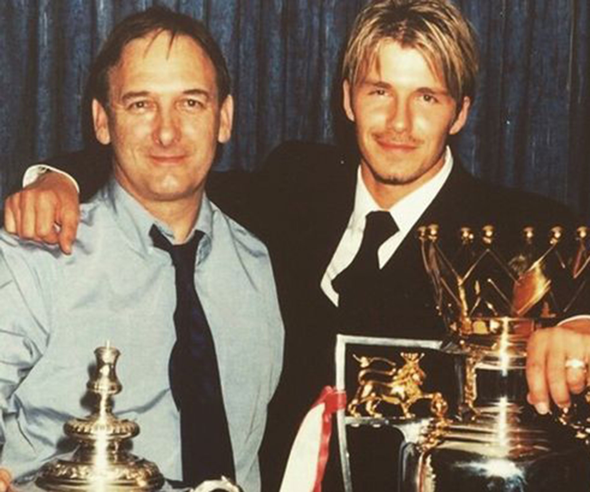 David Beckham thanks dad with retro photo