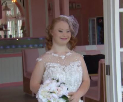 Madeleine Stuart looks gorgeous as she models wedding dresses 