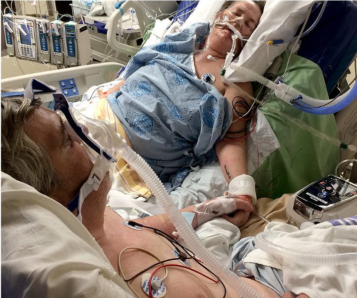 Husband and wife on life support say goodbye