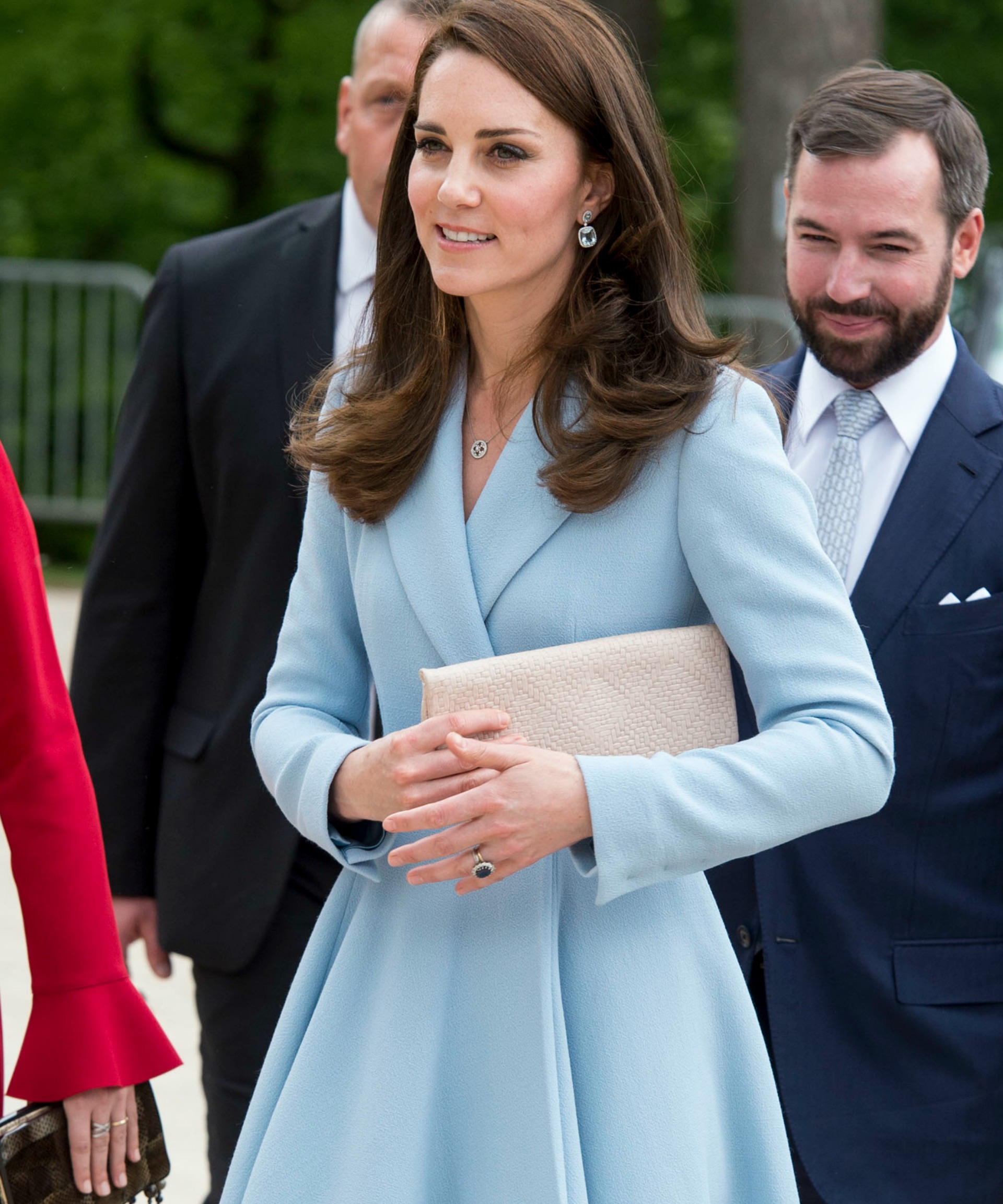 Duchess Kate consoles young boy on visit to Luxembourg