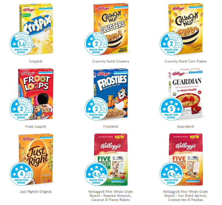 Kellogg's introduces Health Star Rating to packaging