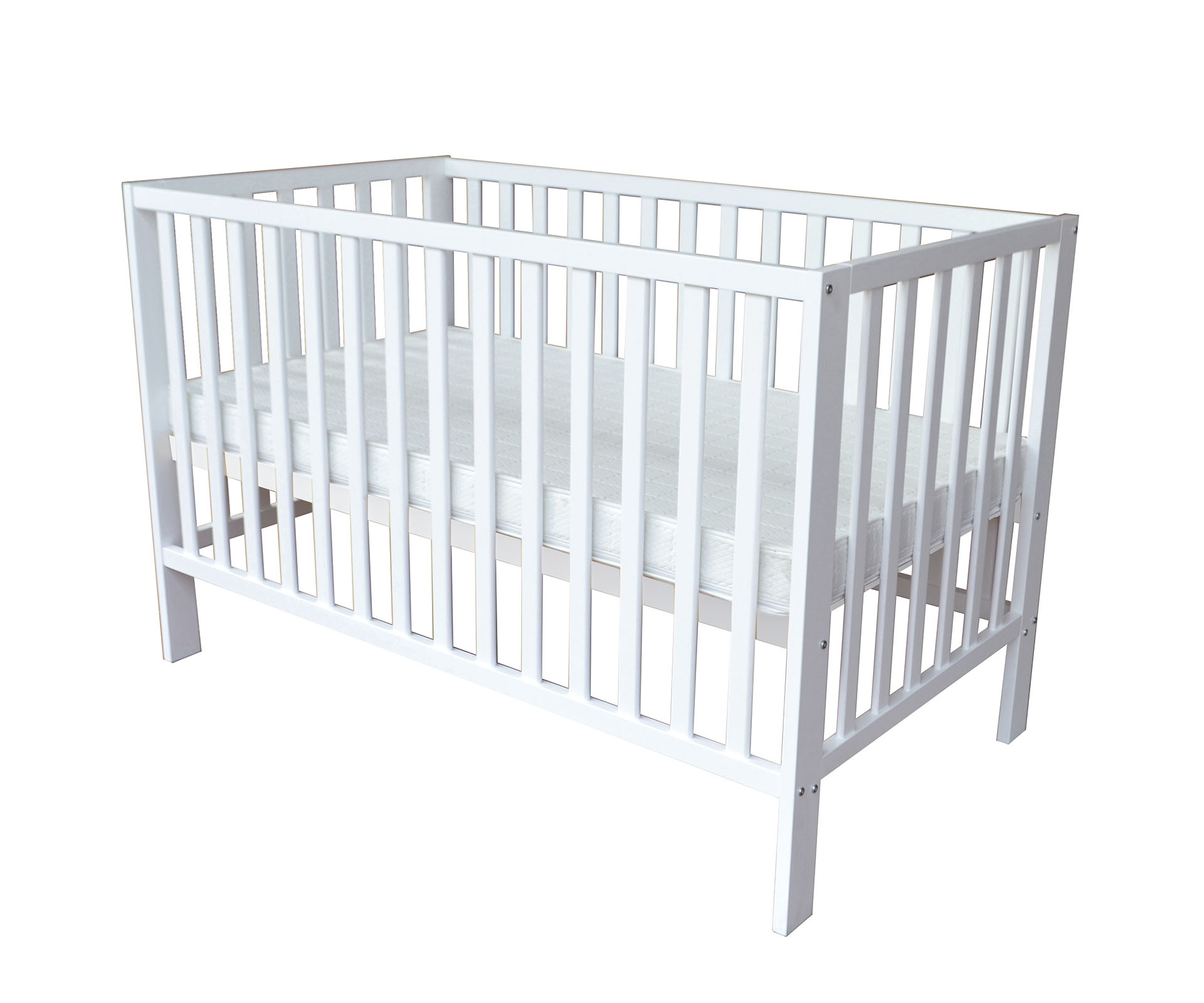 white wooden cot